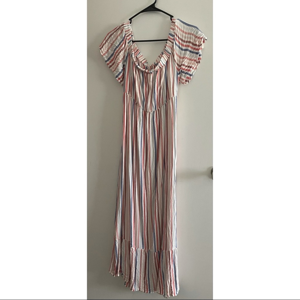 Isabel maternity dress off the shoulder